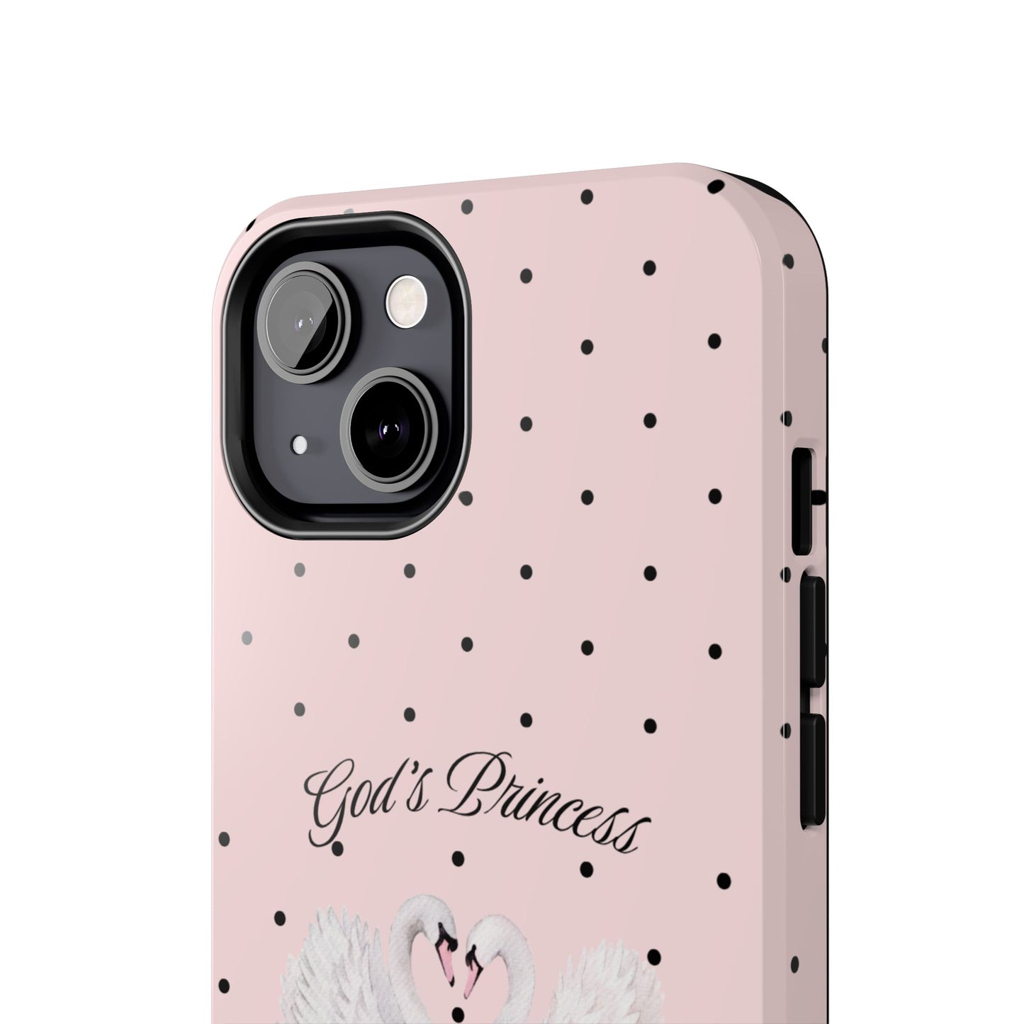 Pink / Black God's Princess Pink Swan Case