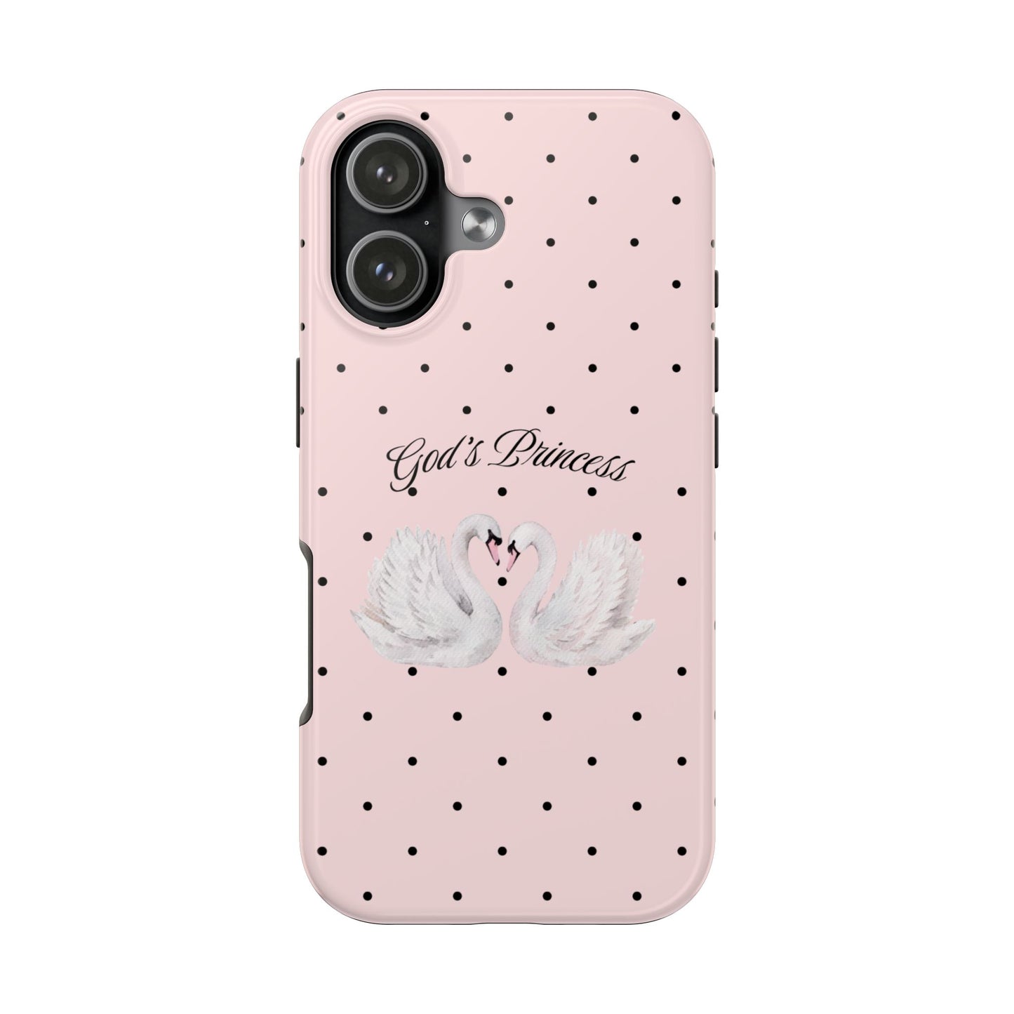 Pink / Black God's Princess Pink Swan Case