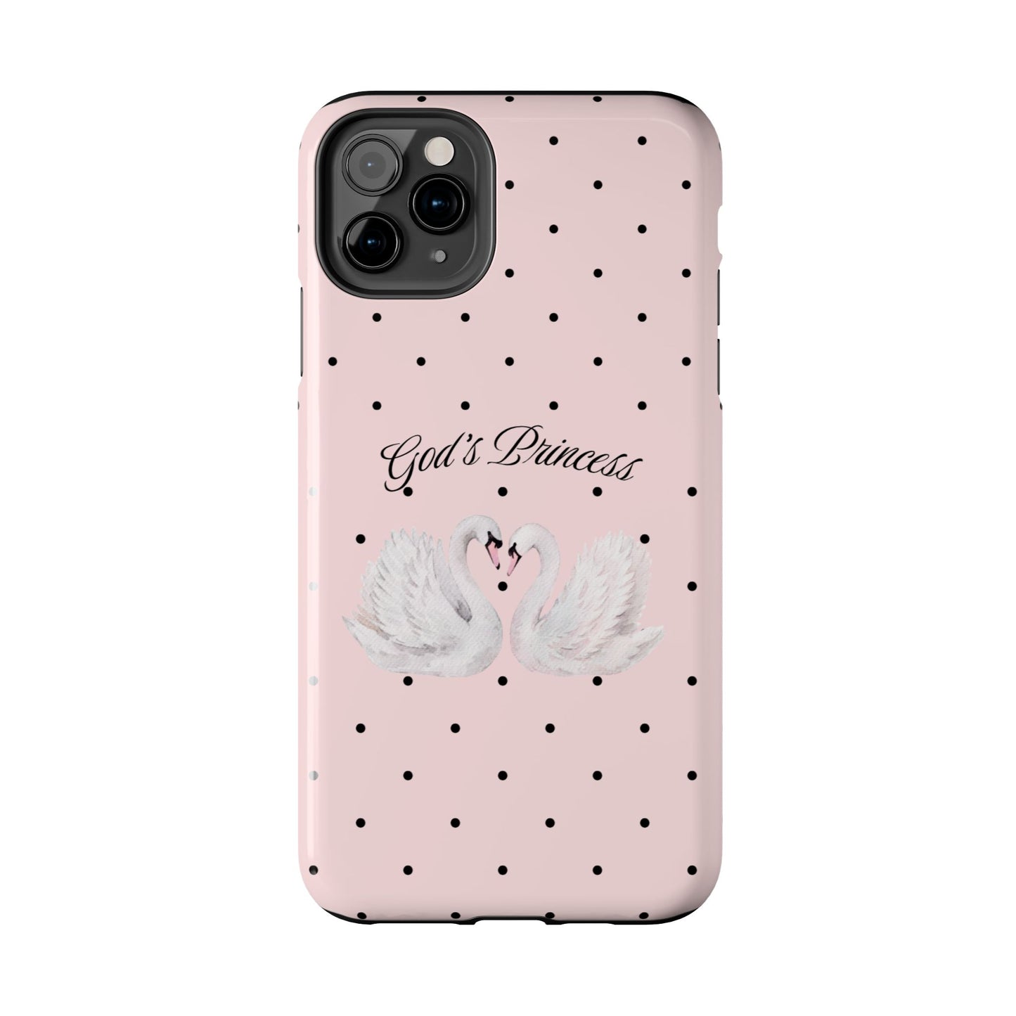 Pink / Black God's Princess Pink Swan Case