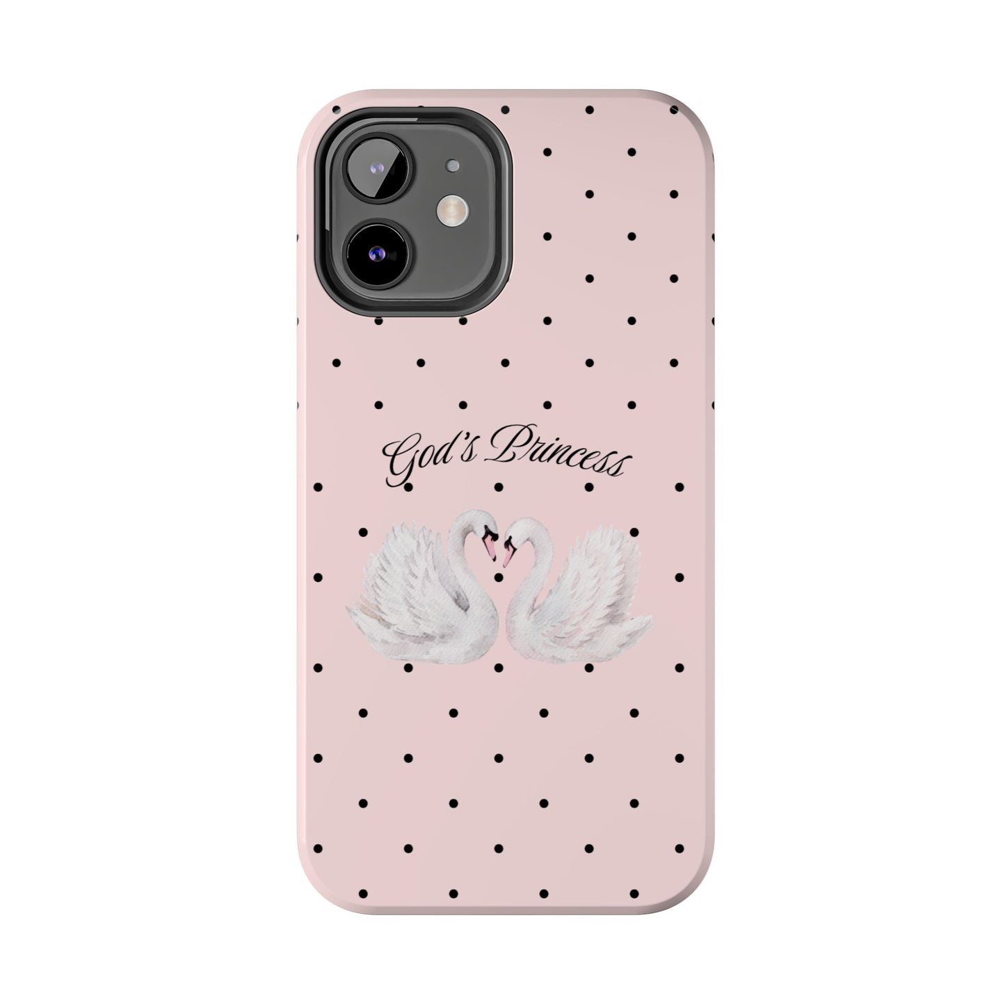 Pink / Black God's Princess Pink Swan Case