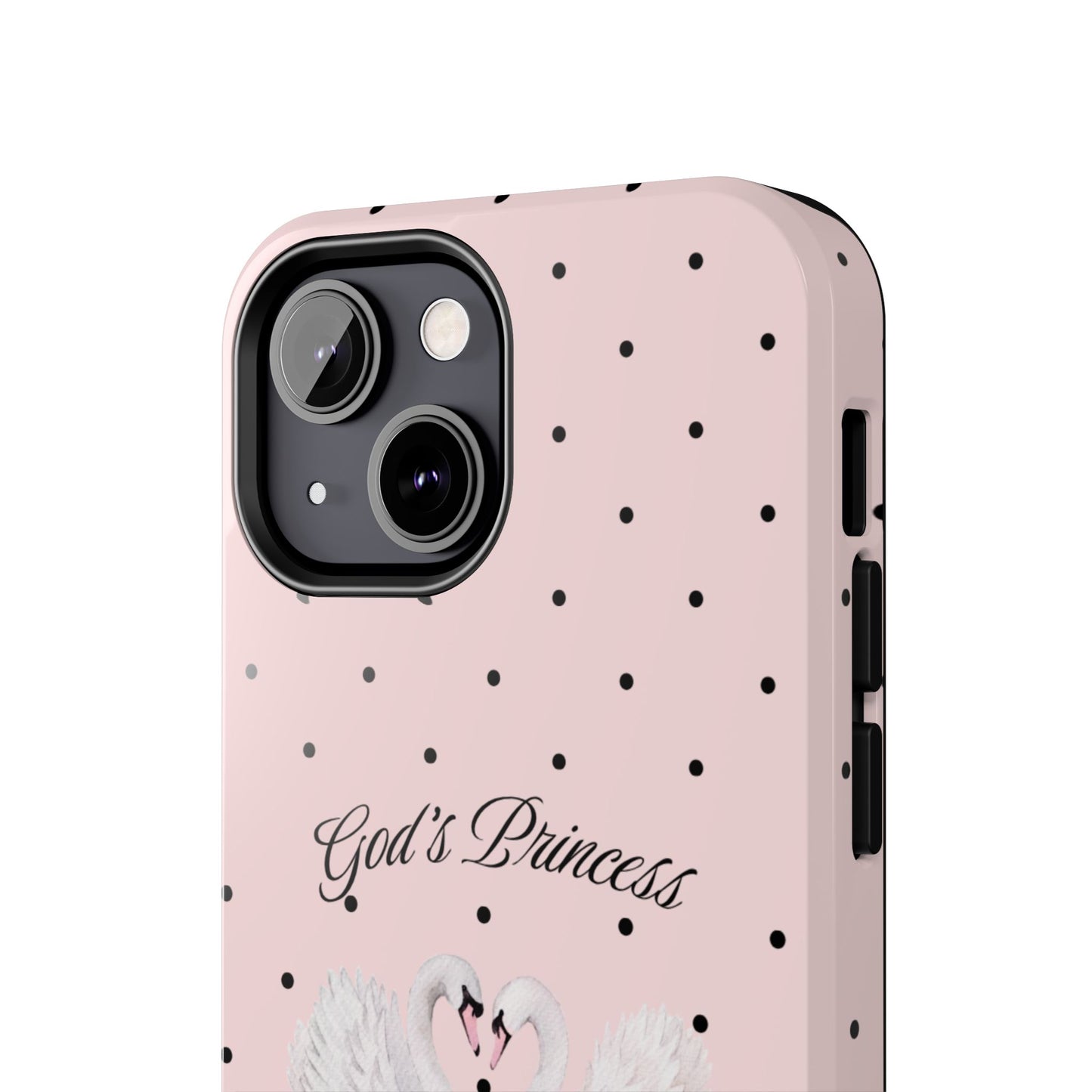 Pink / Black God's Princess Pink Swan Case