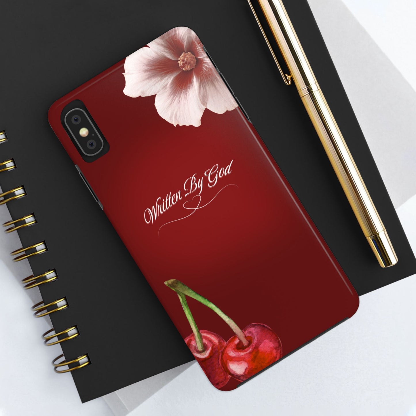 Burgundy Written by God case