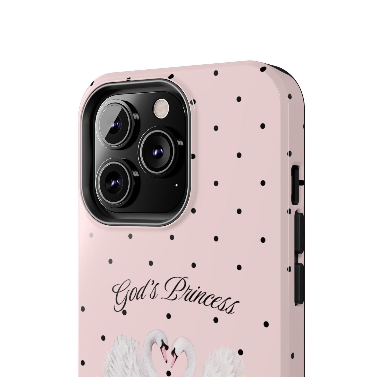 Pink / Black God's Princess Pink Swan Case