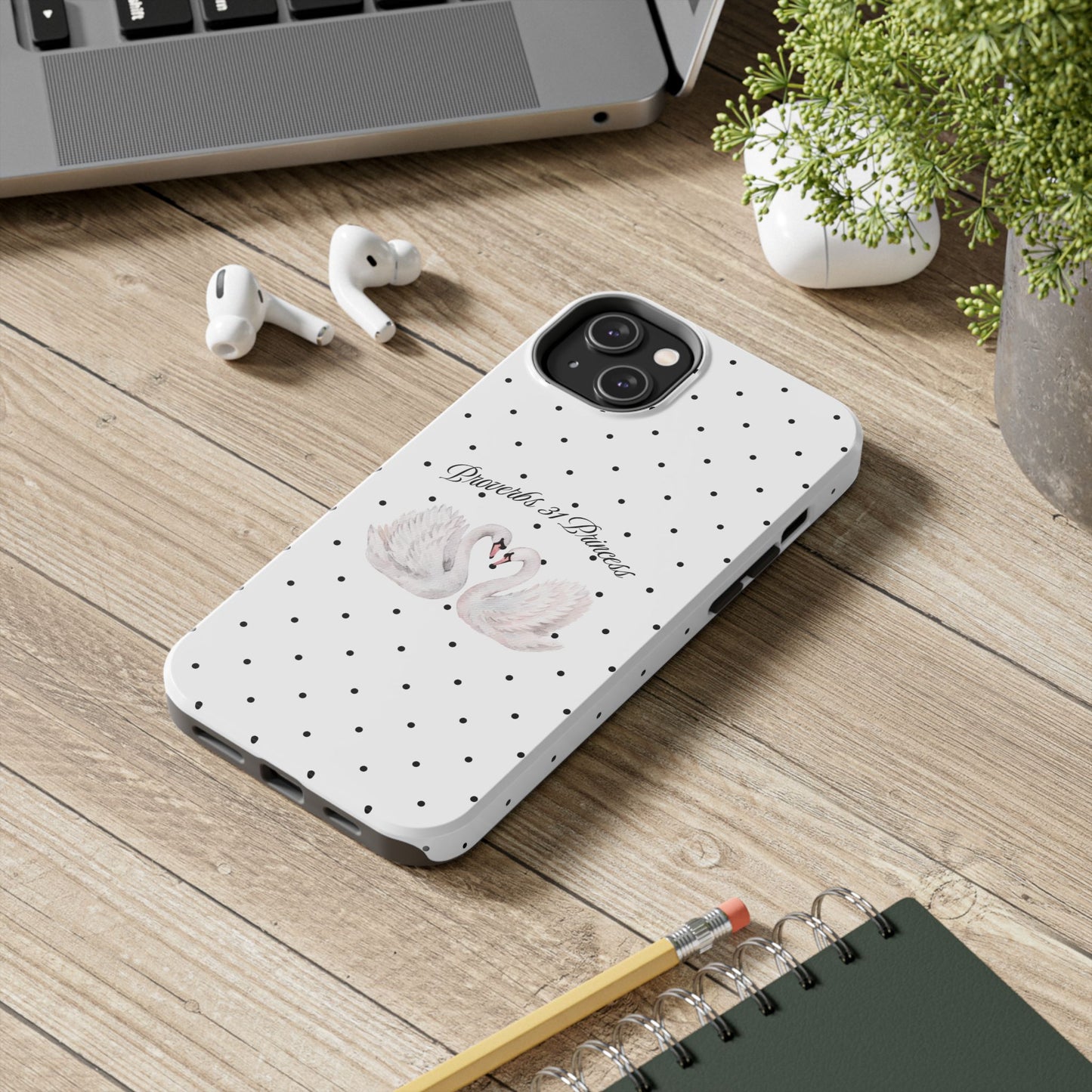 White Polka Dot Swan