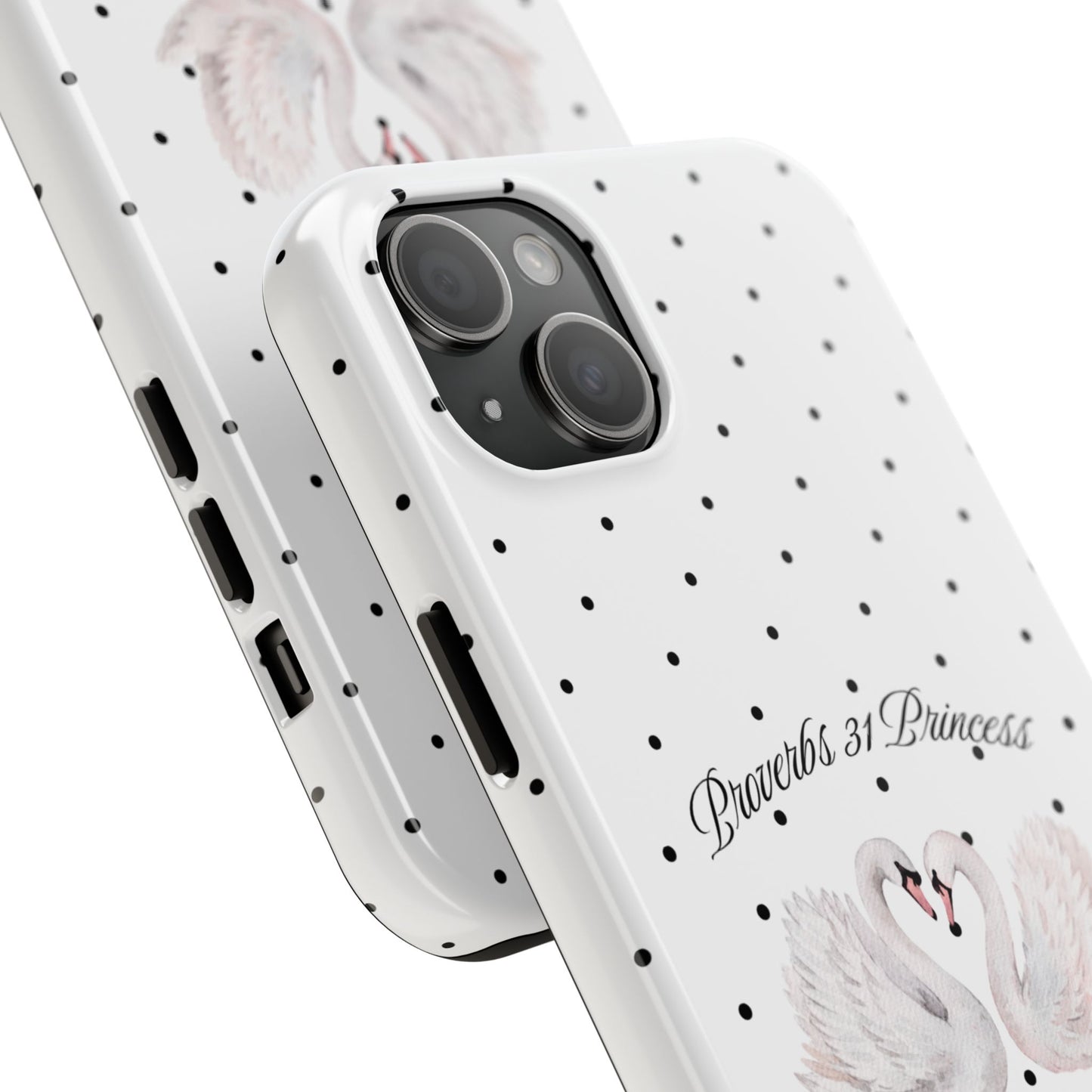 White Polka Dot Swan