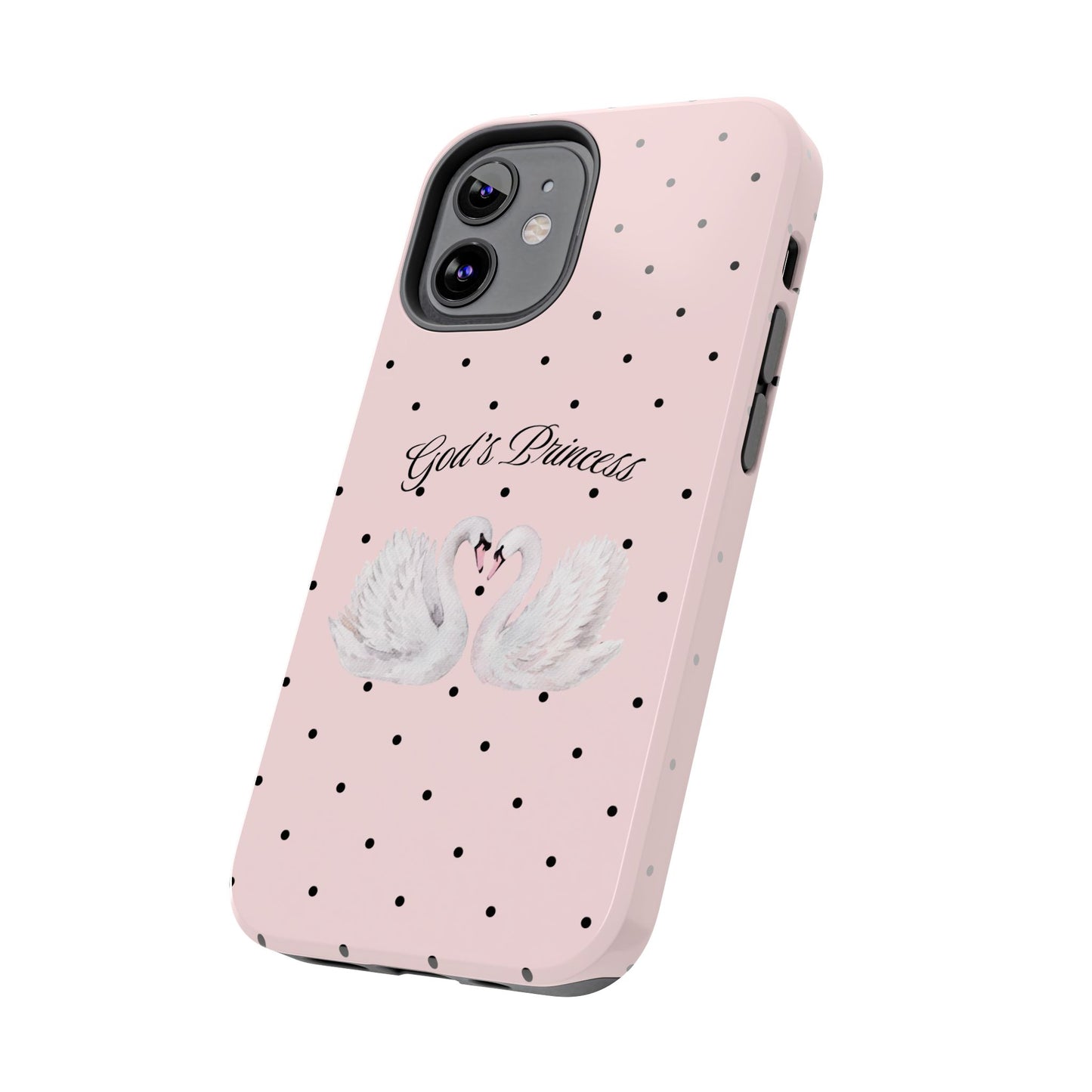 Pink / Black God's Princess Pink Swan Case