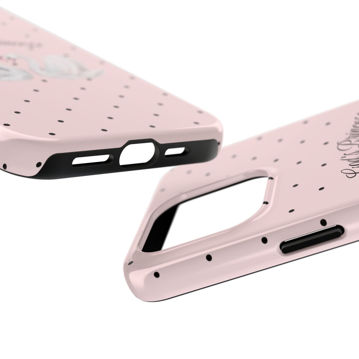 Pink / Black God's Princess Pink Swan Case