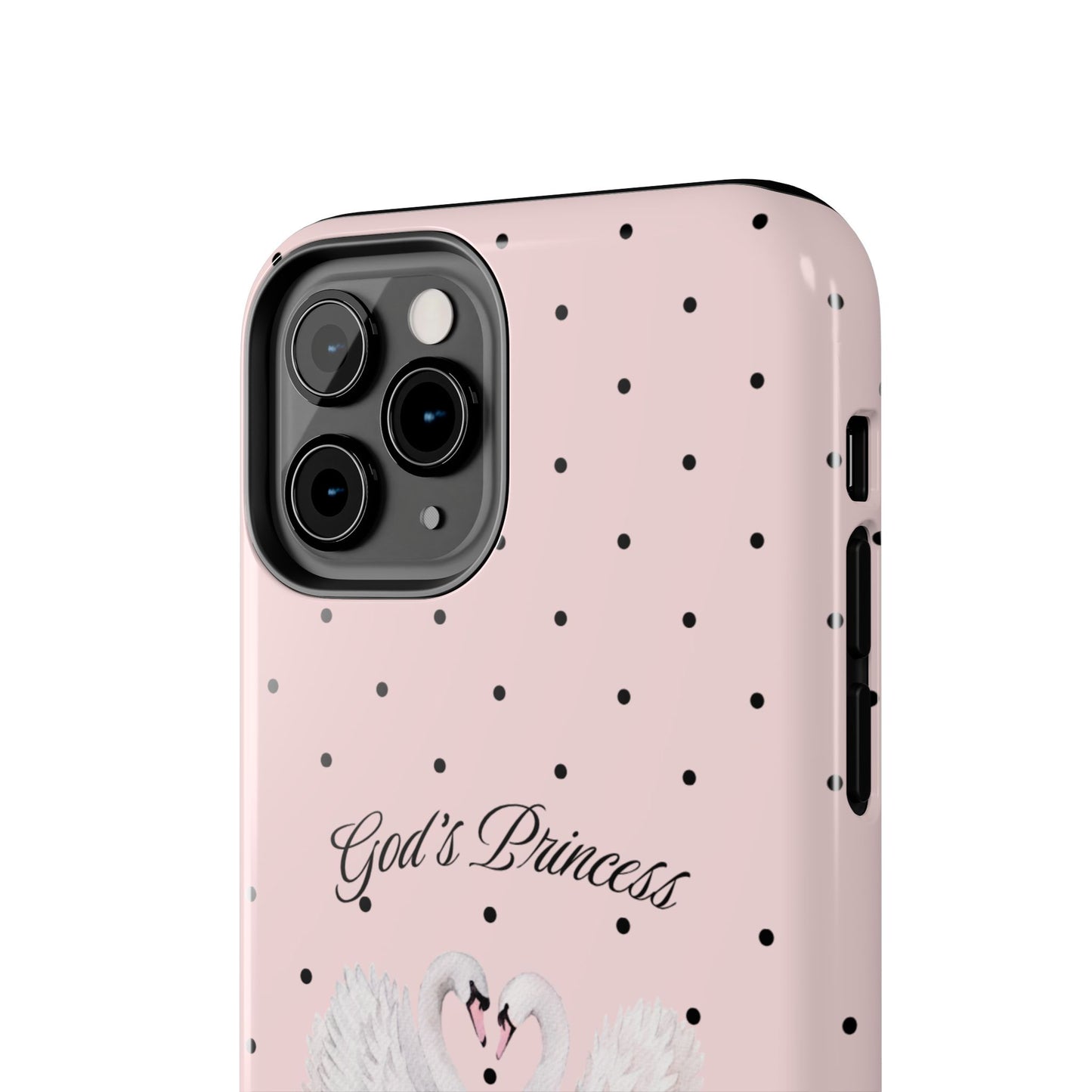 Pink / Black God's Princess Pink Swan Case