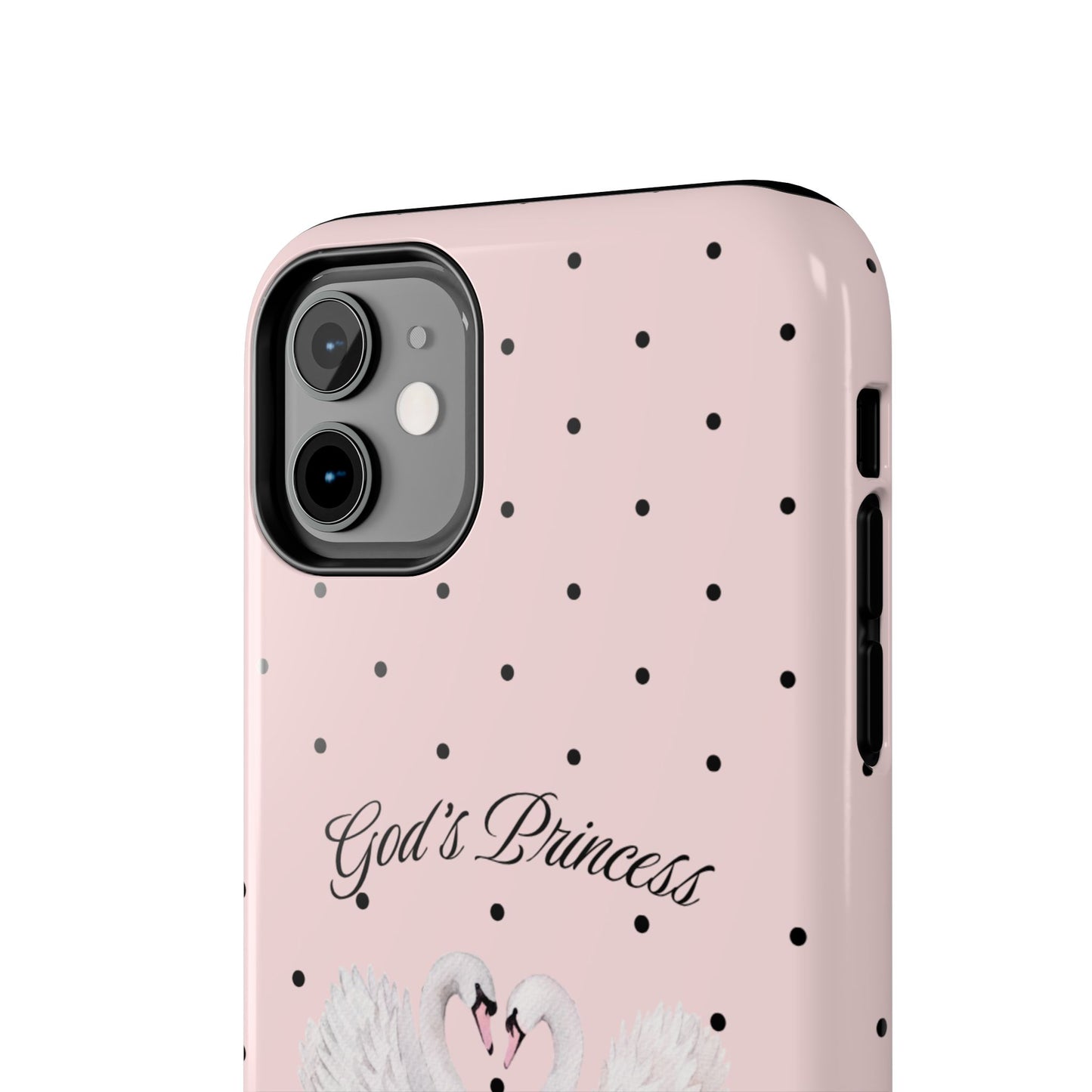 Pink / Black God's Princess Pink Swan Case