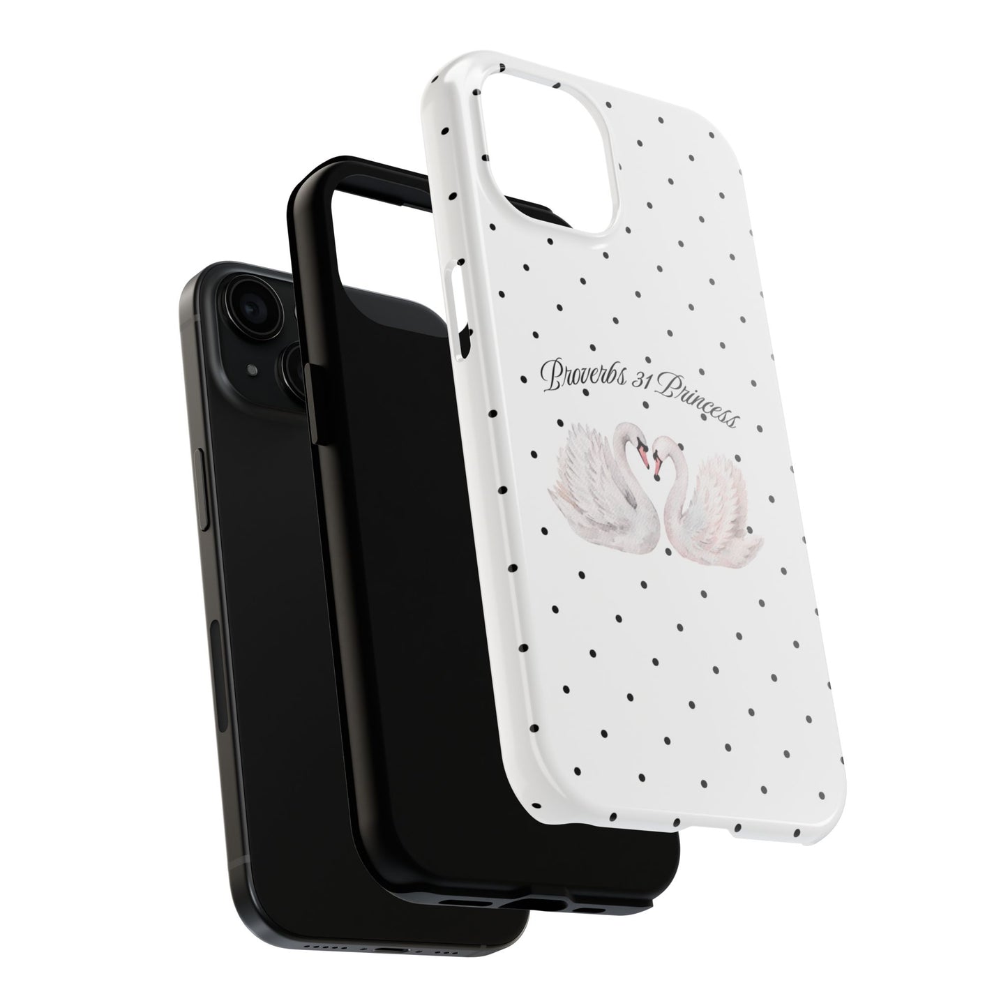 White Polka Dot Swan