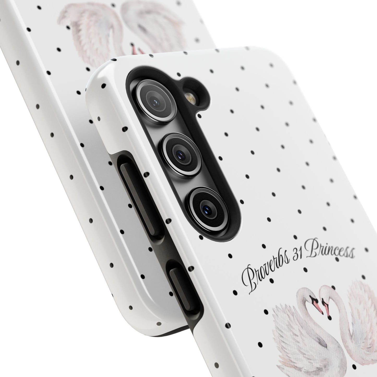 White Polka Dot Swan