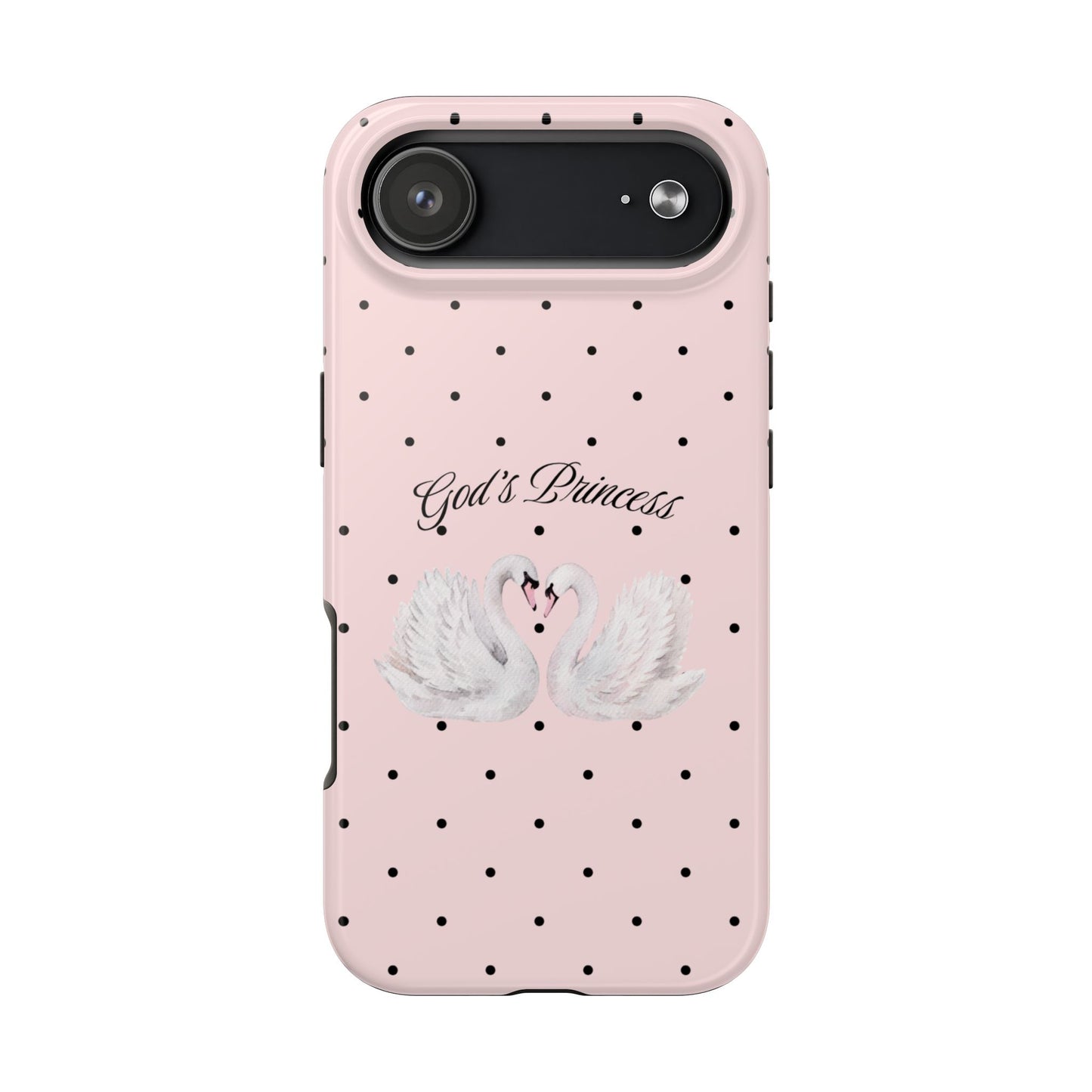 Pink / Black God's Princess Pink Swan Case