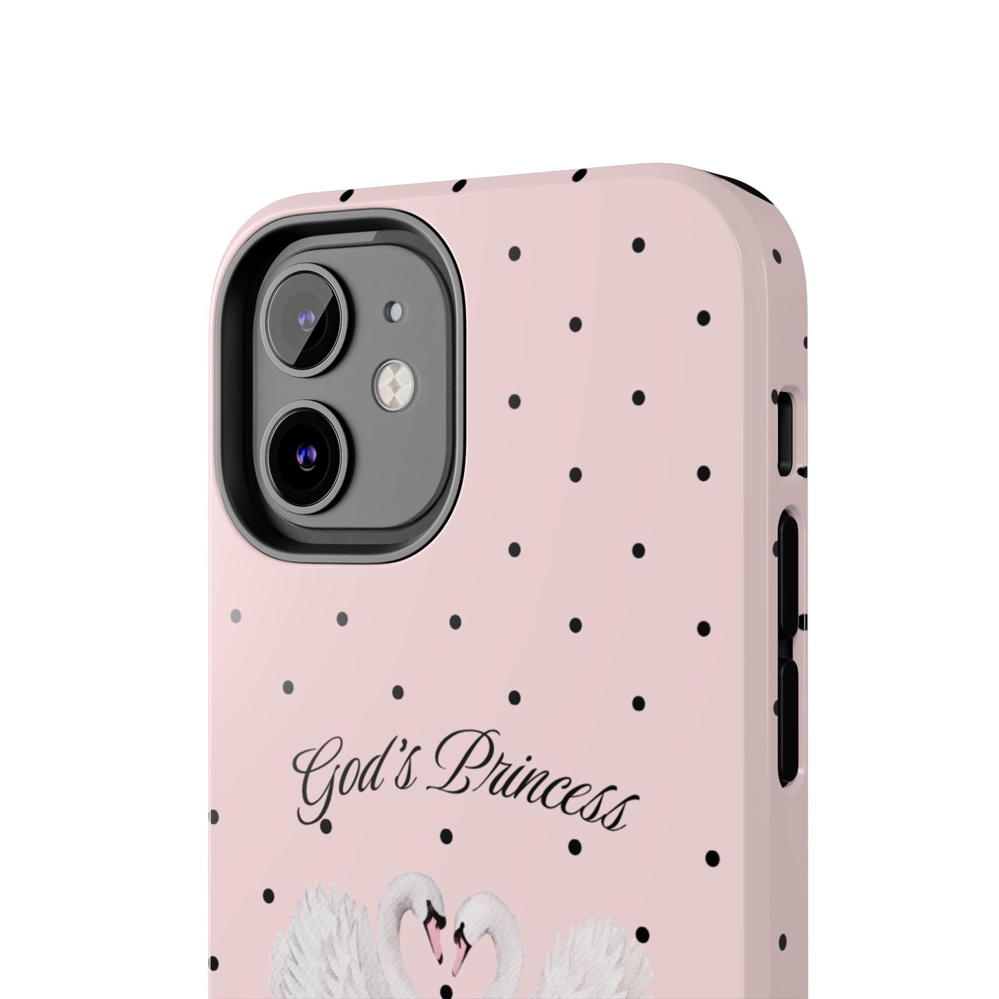 Pink / Black God's Princess Pink Swan Case