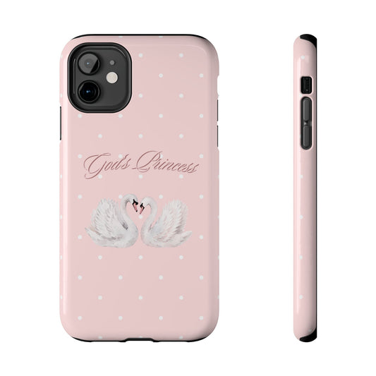 God's Princess Pink Swan Tough Phone Case