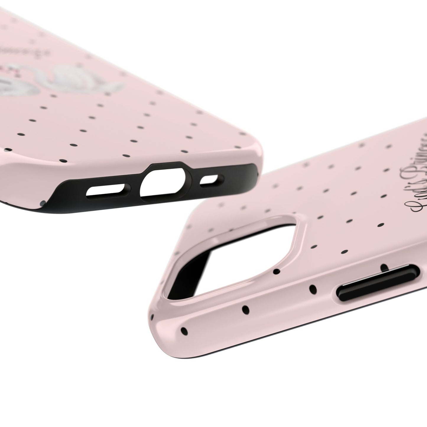 Pink / Black God's Princess Pink Swan Case