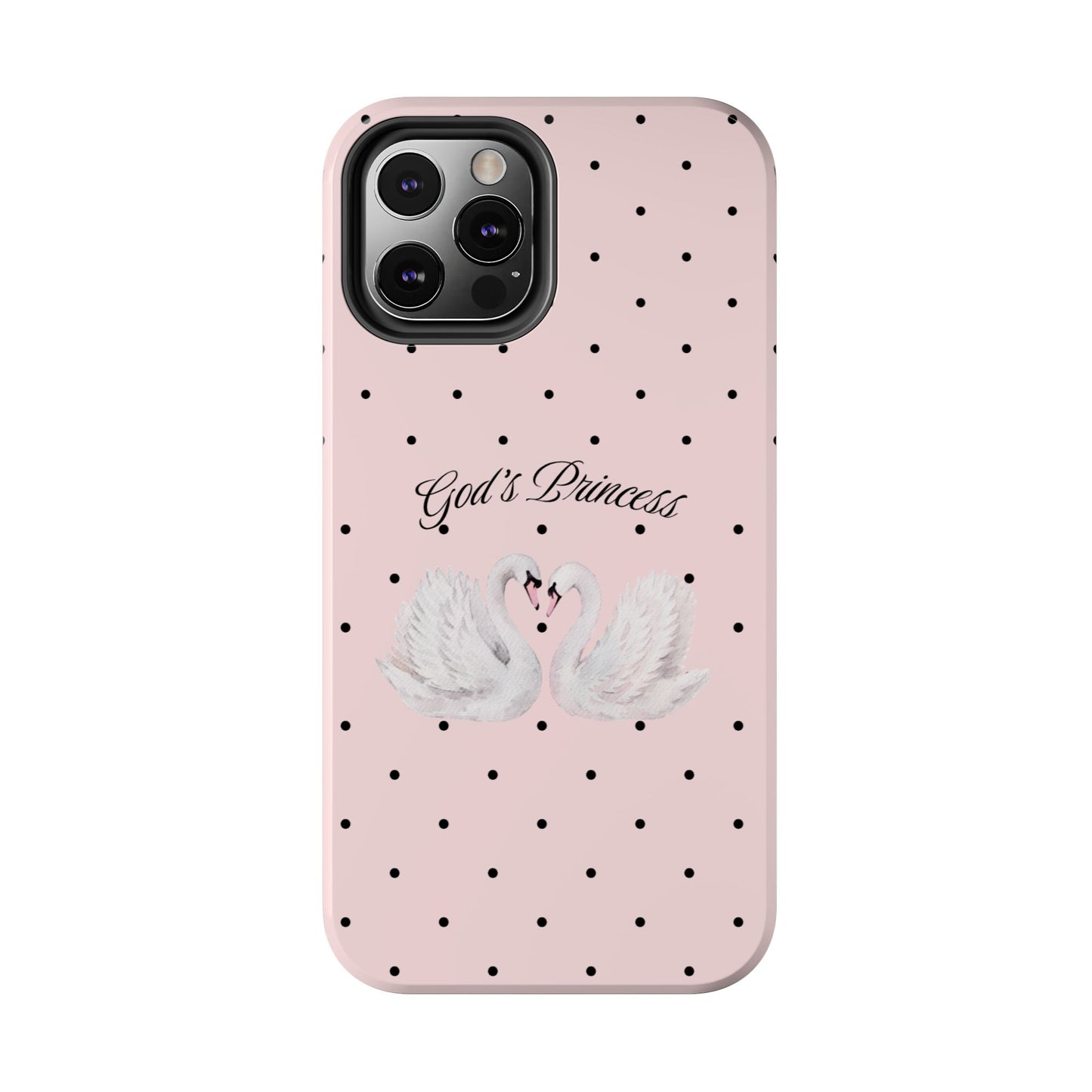 Pink / Black God's Princess Pink Swan Case