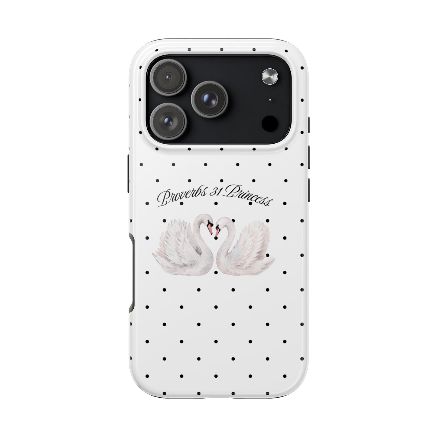 White Polka Dot Swan