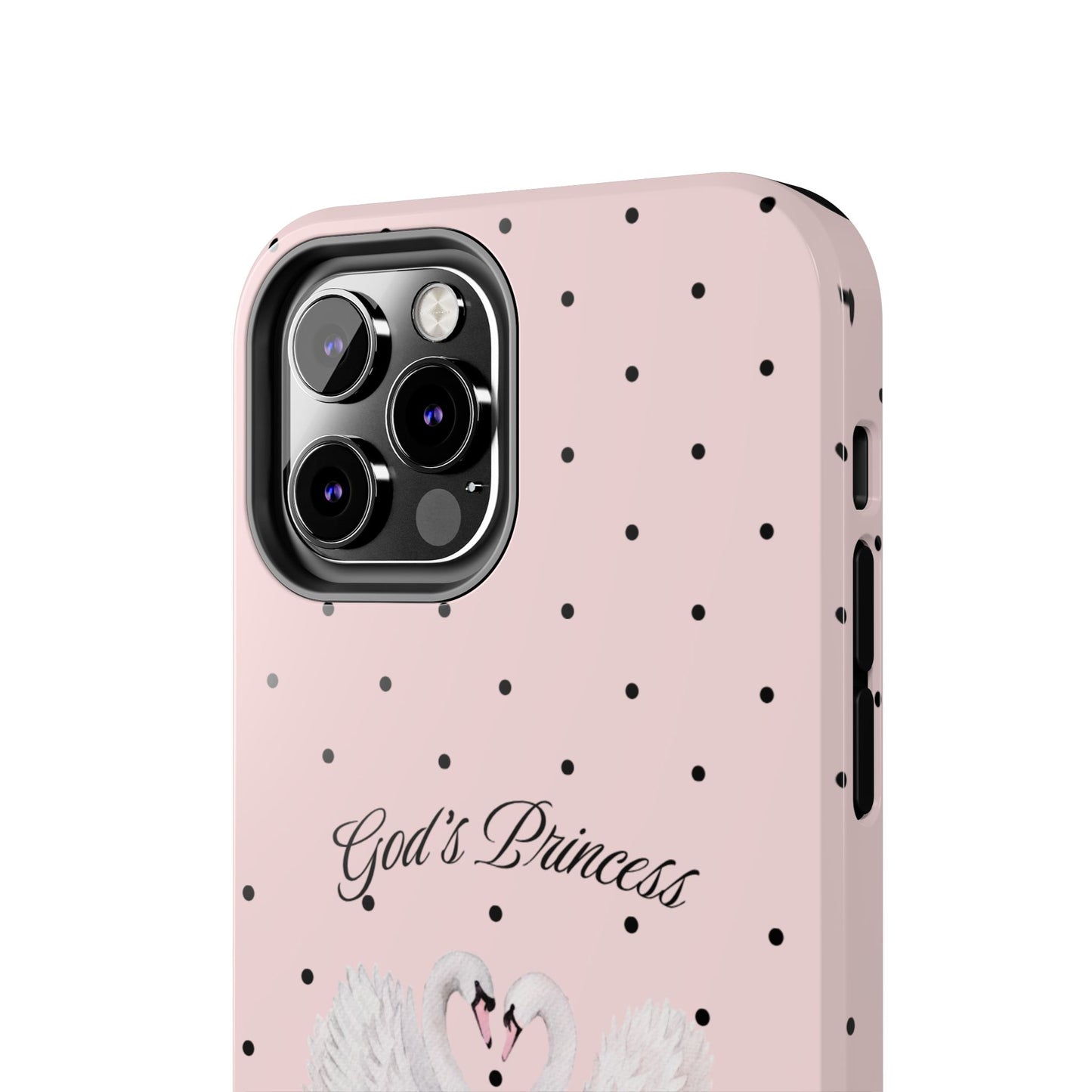 Pink / Black God's Princess Pink Swan Case