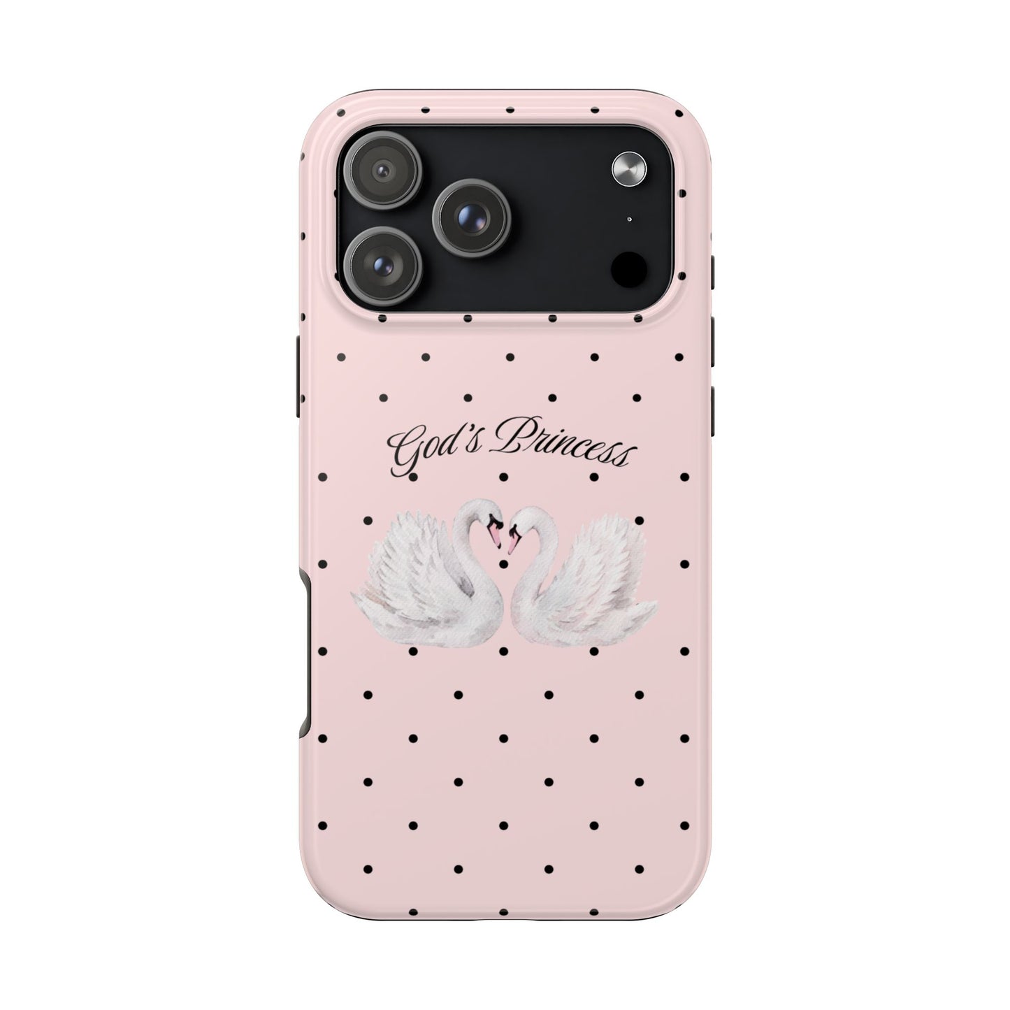 Pink / Black God's Princess Pink Swan Case