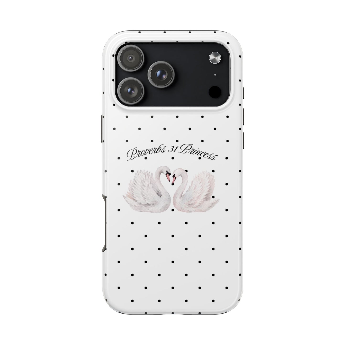 White Polka Dot Swan