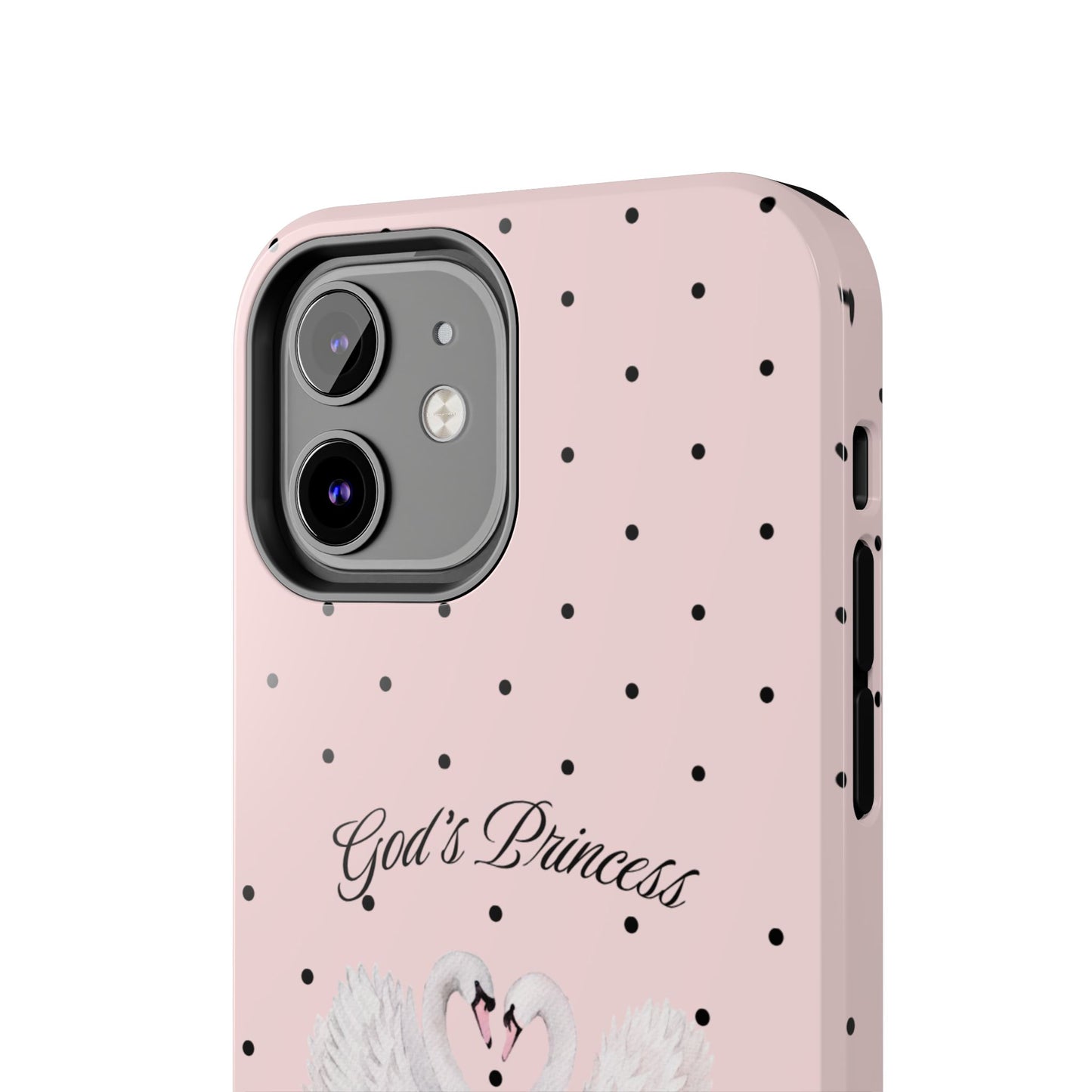Pink / Black God's Princess Pink Swan Case