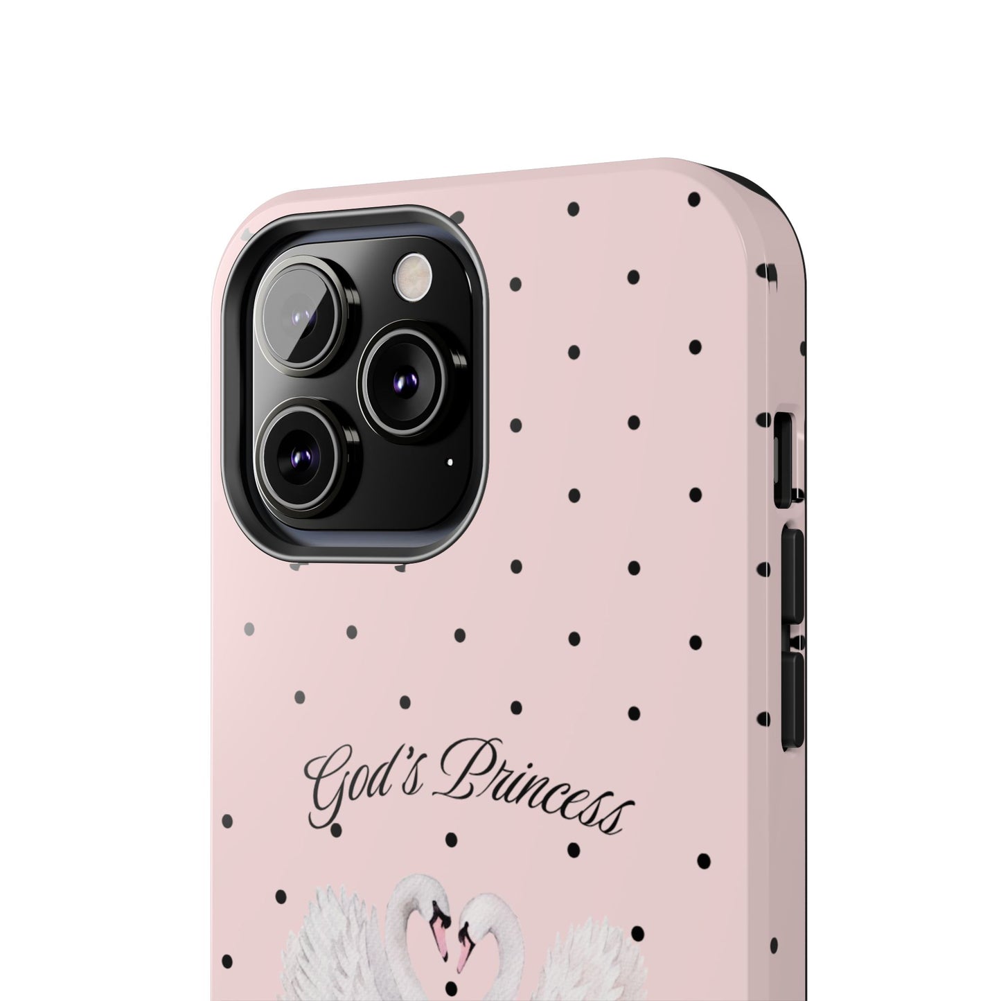 Pink / Black God's Princess Pink Swan Case