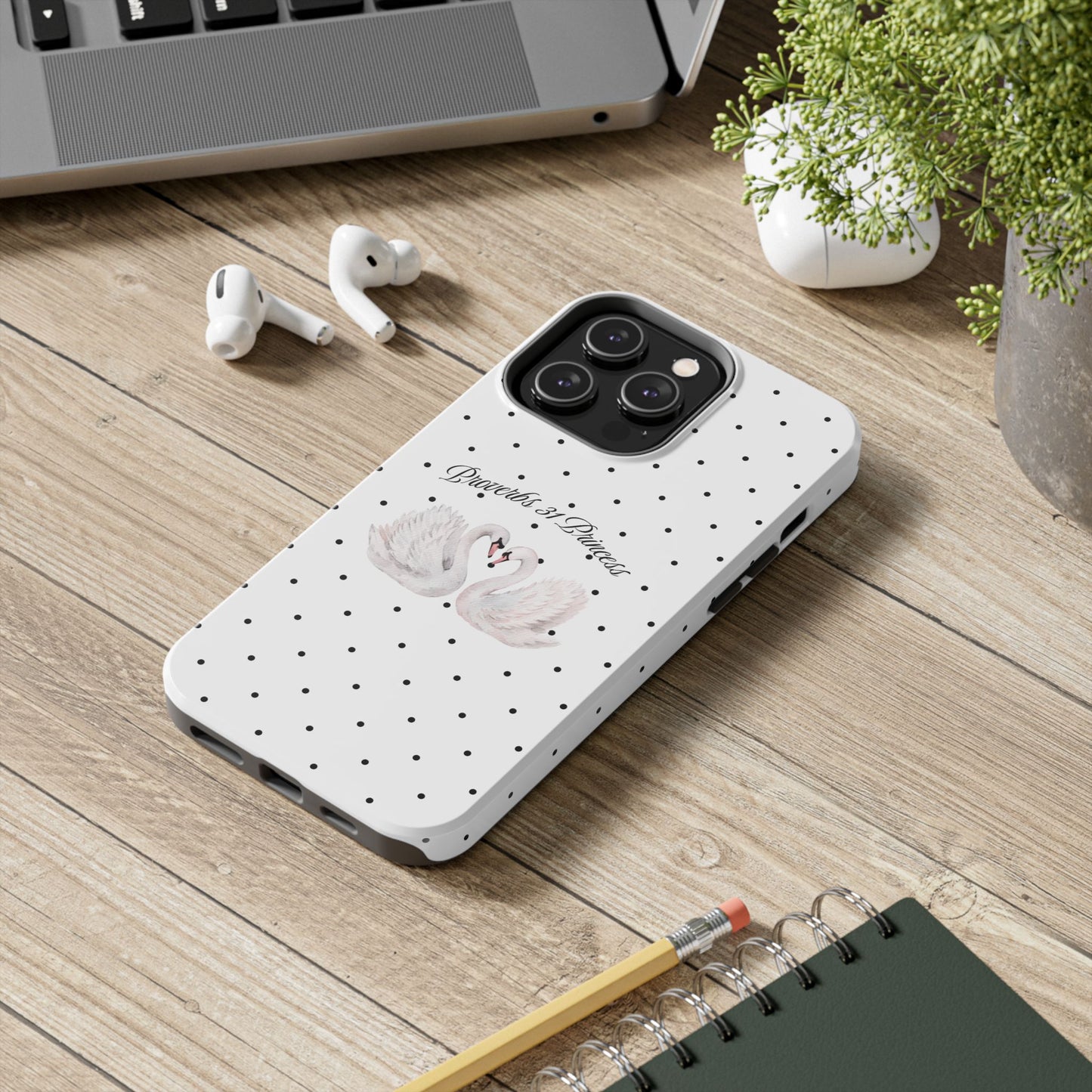 White Polka Dot Swan