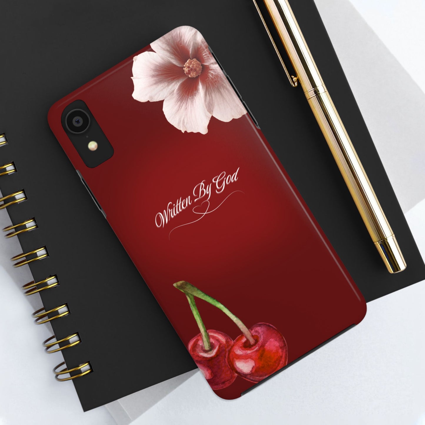 Burgundy Written by God case