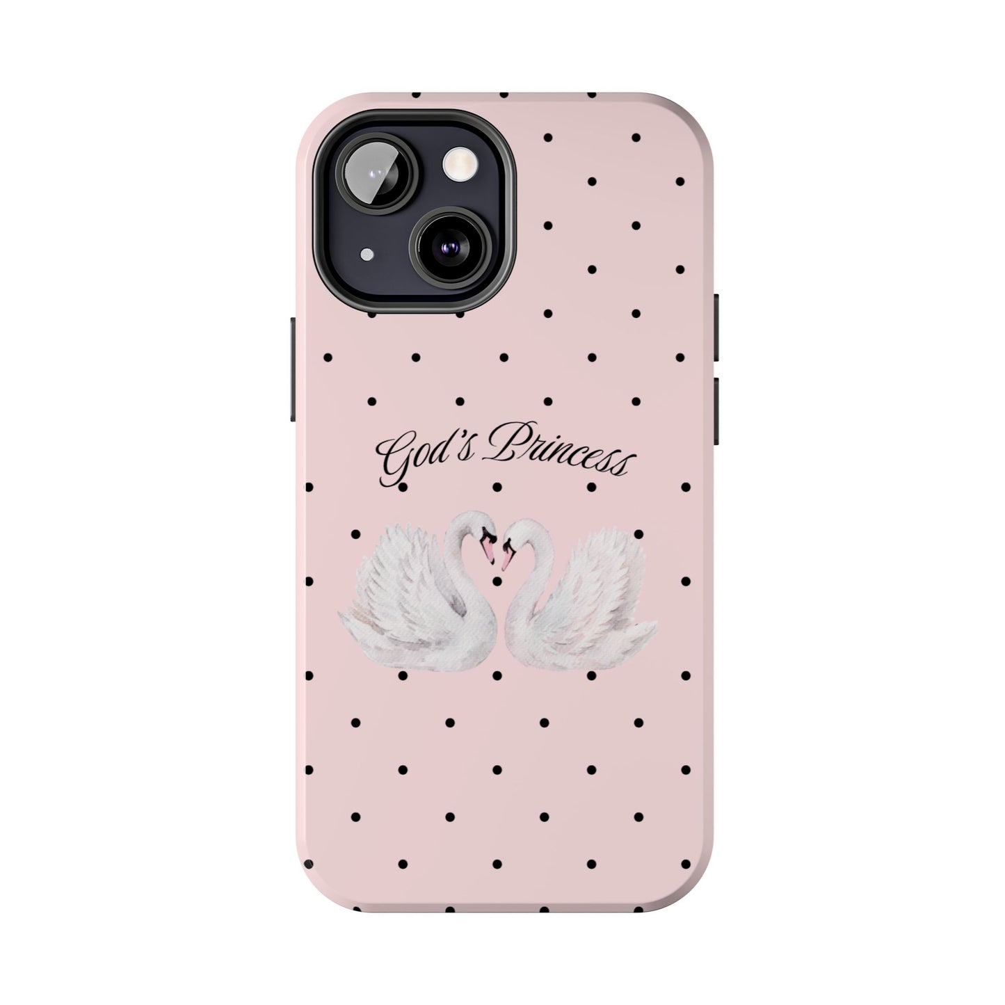 Pink / Black God's Princess Pink Swan Case